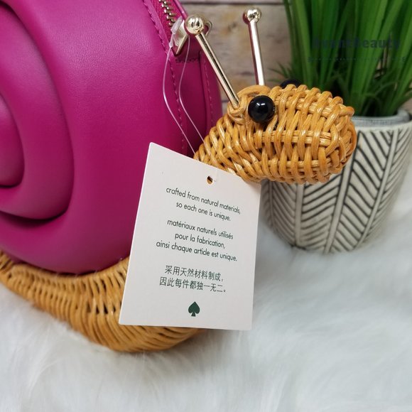 KATE SPADE ENCHANTED FOREST SCARLETT SNAIL WICKER - Picture 5 of 12